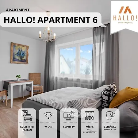 Gemuetliche Ferienwohnung In Bester Lage L Innenstadtnaehe L 1 Minute Zum Bahnhof L Kueche L Tv L Free-wlan L Willkommen Im Hallo!-apartment 6 Bad Wörishofen